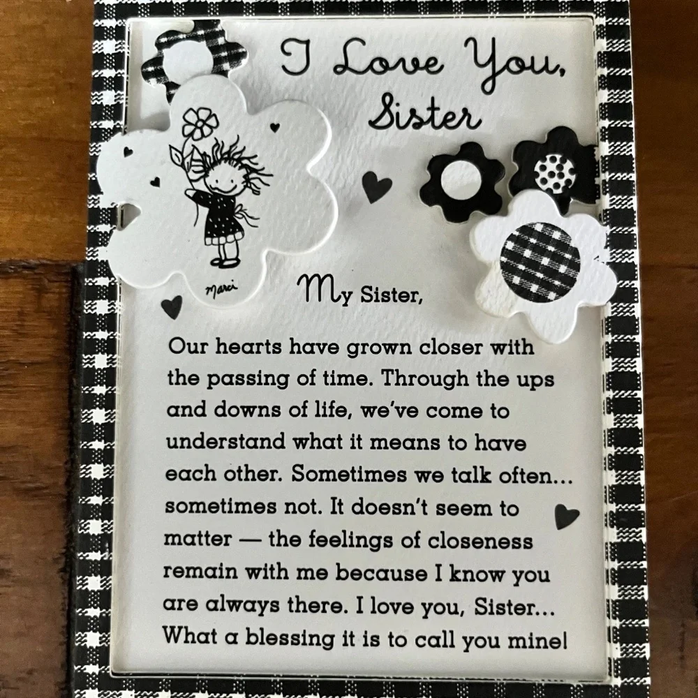 I Love You Sister Inspirational Sign Picture Frame Magnet